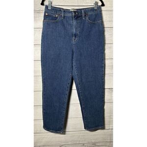 Madewell Womens Size 28 Tapered leg‎ High Rise Cropped Blue Jeans  K9282 Denim